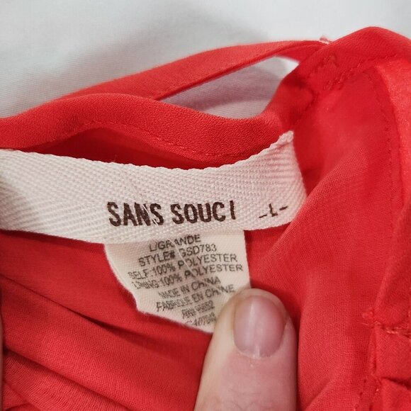 Sans Souci Coral Colored Cold Shoulder Dress Large
Lot K - Picture 3 of 6